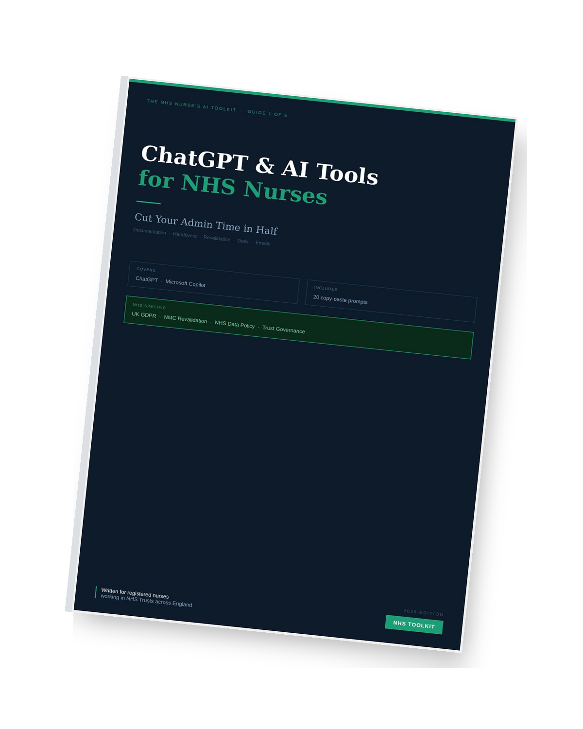 ChatGPT & AI Tools for NHS Nurses PDF mockup