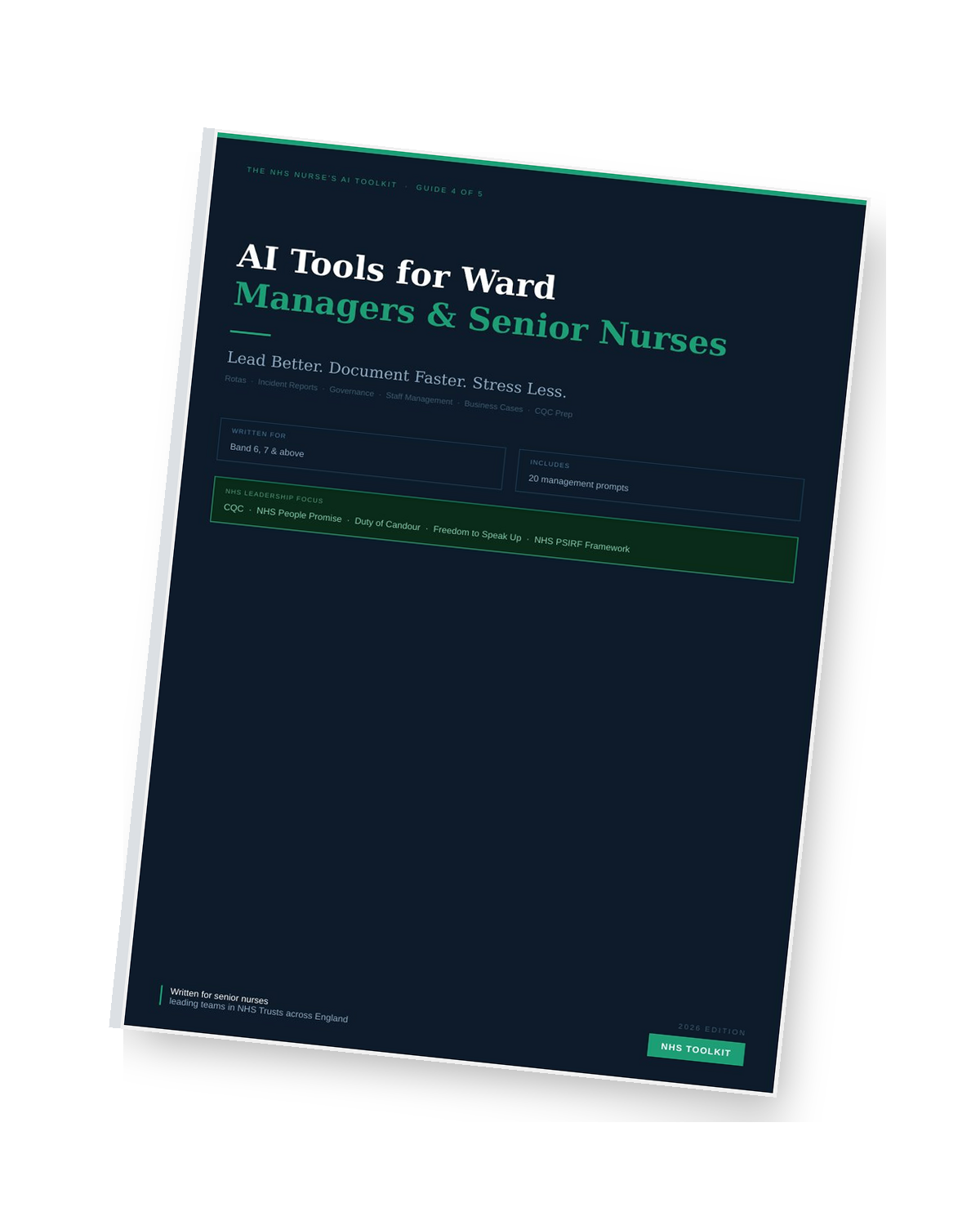 AI Tools for Ward Managers & Senior Nurses PDF mockup