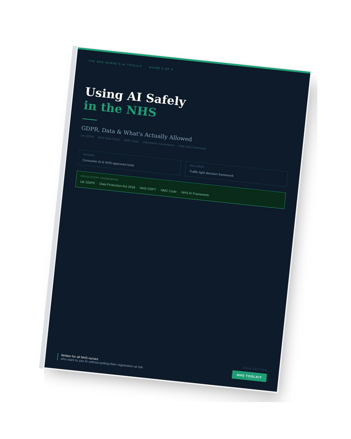 Using AI Safely in the NHS: GDPR & Data PDF mockup